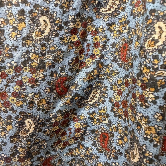 Doen O’Keefe Button Down Blouse Blue Tisbury Paisley Size M - Picture 9 of 9